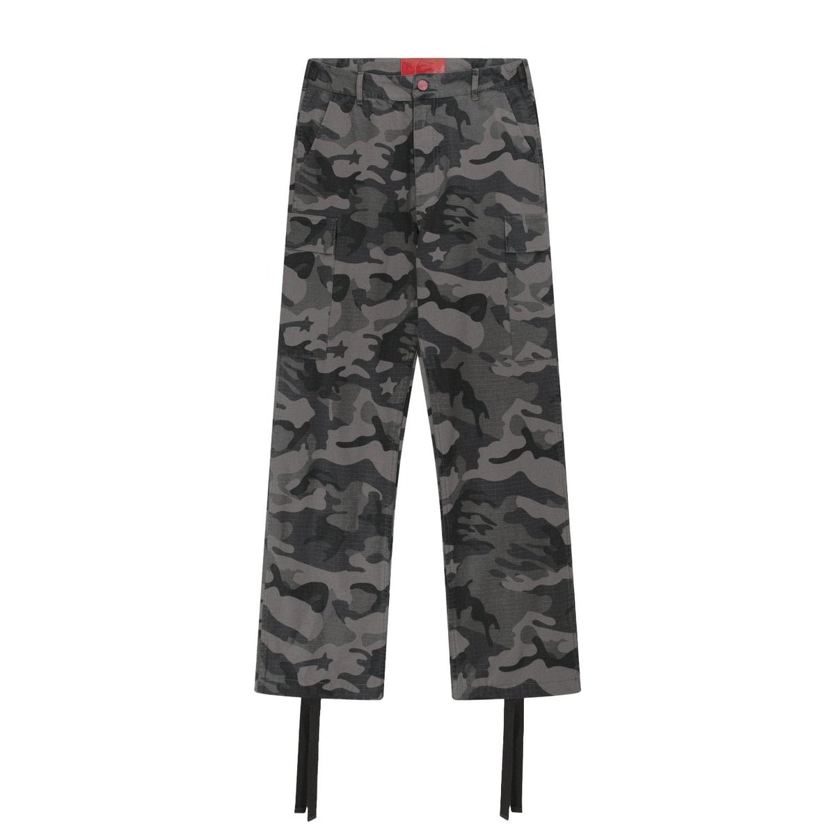 Hellstar Camo Cargo Pants with Strap Details — front
