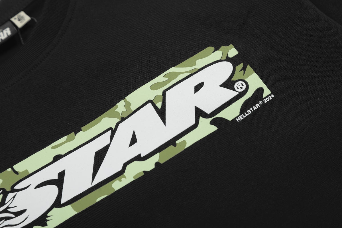 Hellstar Black Front & Back Graphic T-Shirt — detail