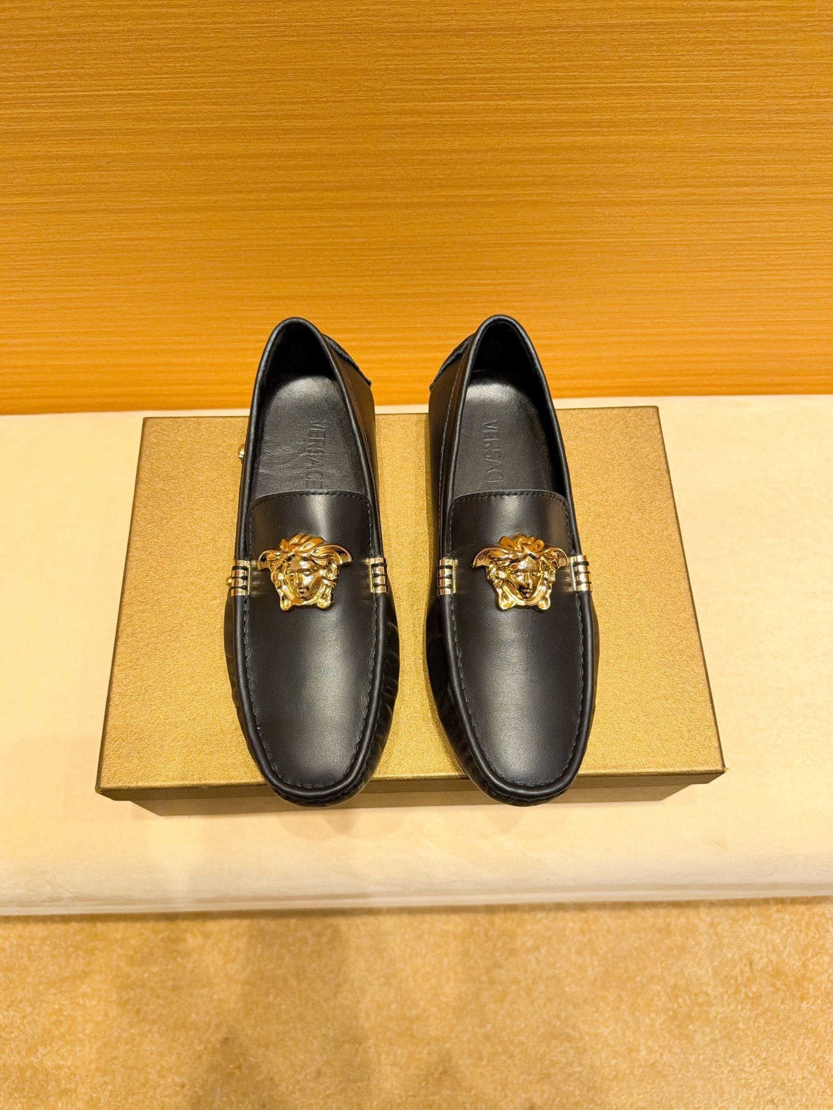 Versace Black Medusa Loafers — hero