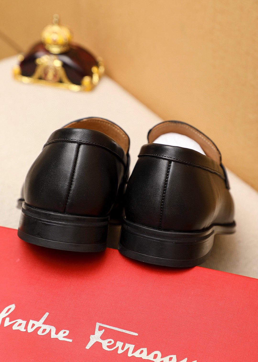 Ferragamo Leather Bit Loafers — back