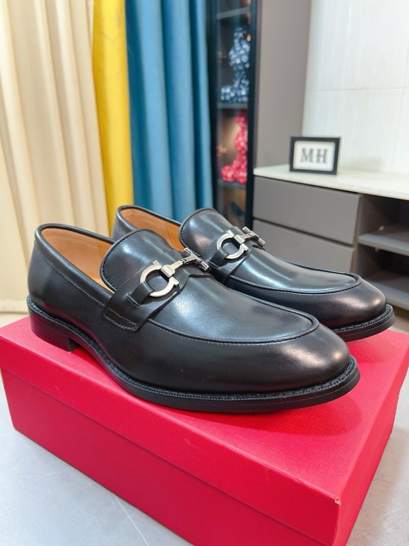 Ferragamo Men's Bit Loafers — front